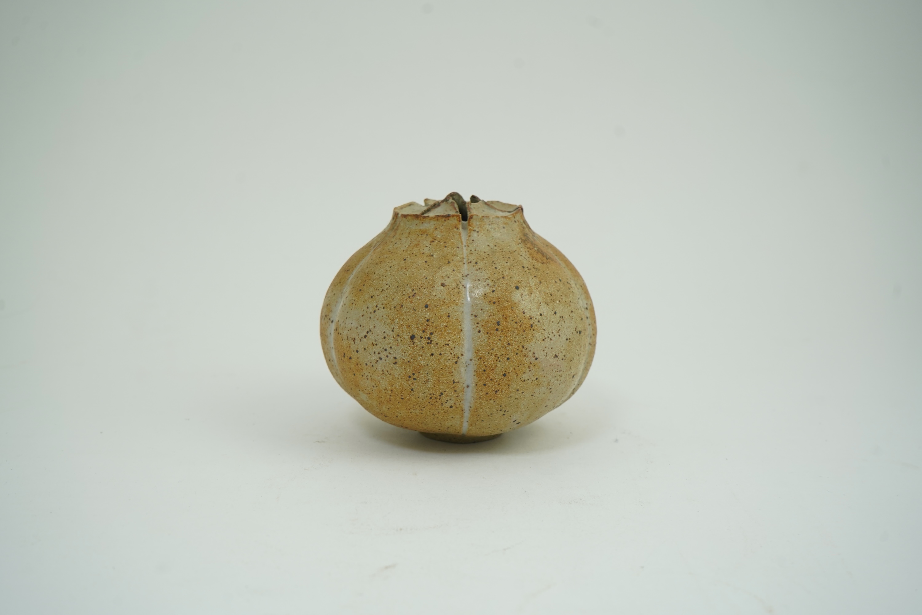 Alan Wallwork (1931-2019): A stoneware 'Seed Pod' vase